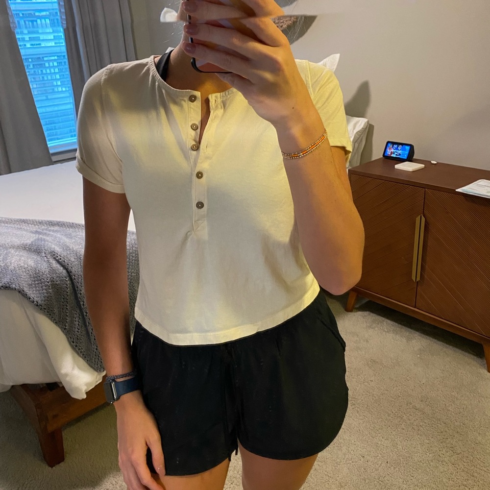 Free People button up tee